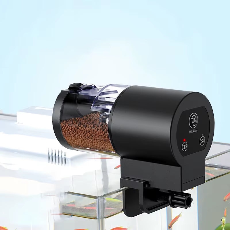 Intelligent Automatic Fish Tank Feeder with 100ml Capacity for Aquariums and Goldfish