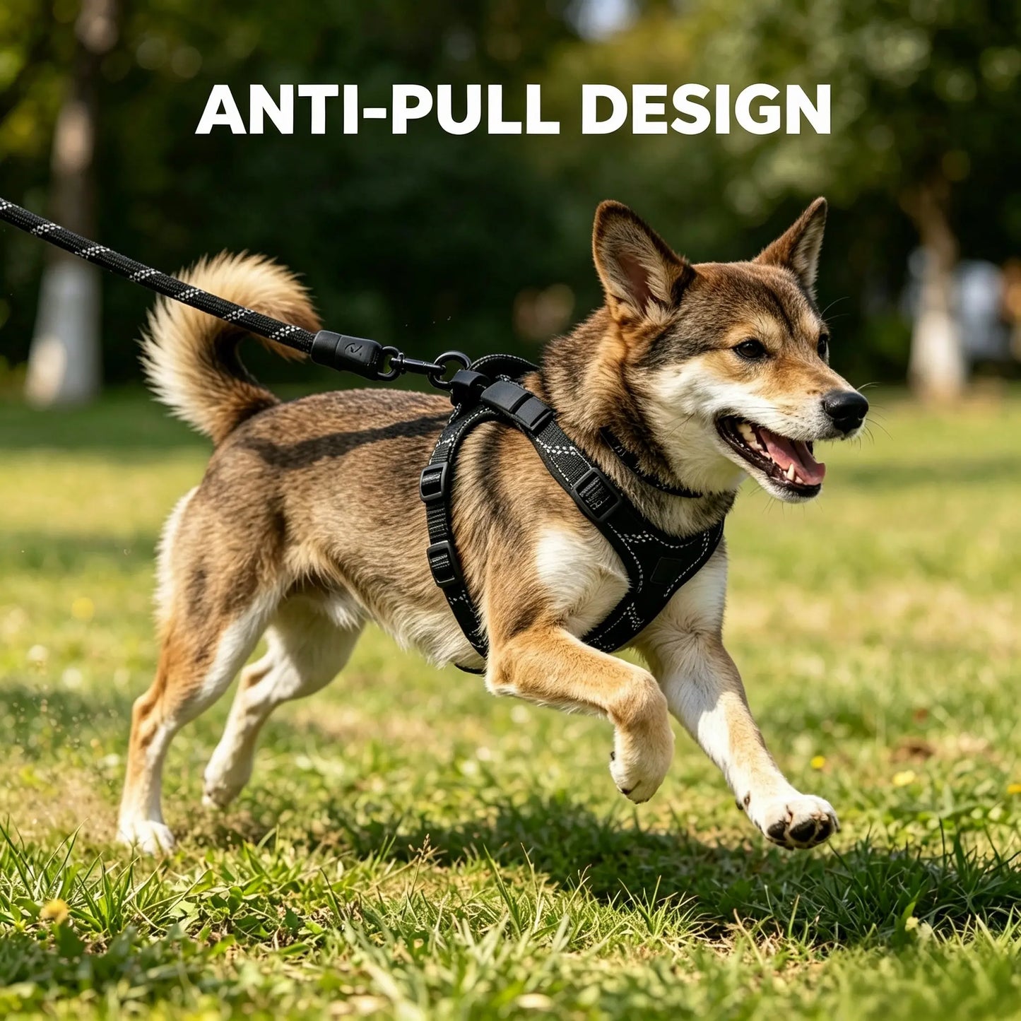 2026 Shockproof Elastic Dog Leash for Training and Daily Walks with Night Glow, Shock Absorption, 360° Rotation, and Anti-Tangle Design for Medium to Large Dogs