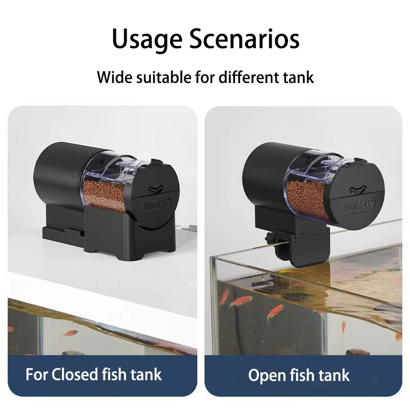Intelligent Automatic Fish Tank Feeder with 100ml Capacity for Aquariums and Goldfish