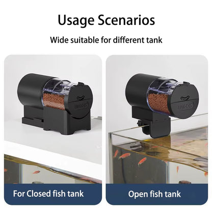Intelligent Automatic Fish Tank Feeder with 100ml Capacity for Aquariums and Goldfish