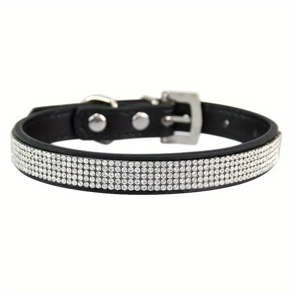 Adjustable Pet Collar, 1 Count Rhinestone Decor Pet Collar, Pet Supplies for Cute Cats and Puppies, Pet Accessories