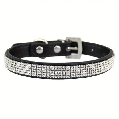 Adjustable Pet Collar, 1 Count Rhinestone Decor Pet Collar, Pet Supplies for Cute Cats and Puppies, Pet Accessories