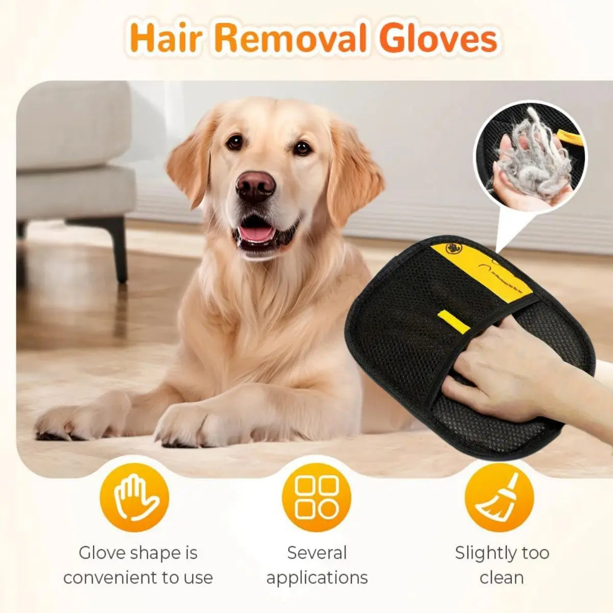Ultimate Pet Hair Removal Gloves for Cats & Dogs - Eco-Friendly, Reusable, and Efficient Grooming Solution