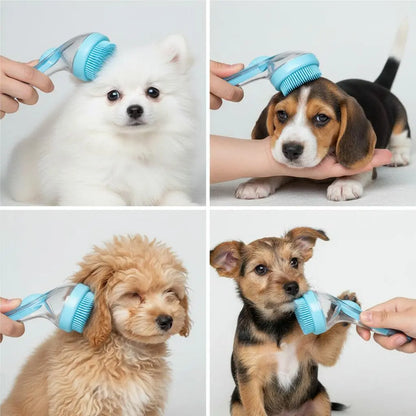 2026 Advanced 2-in-1 Pet Bathing and Grooming Brush with Built-in Shampoo Dispenser for Effortless Pet Care