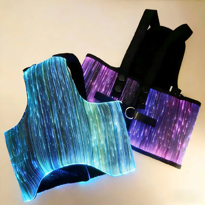 Dog & Cat LED Light-Up Coat - Party Outfits Design for Outdoor Use, Safety & Enhanced Visibility