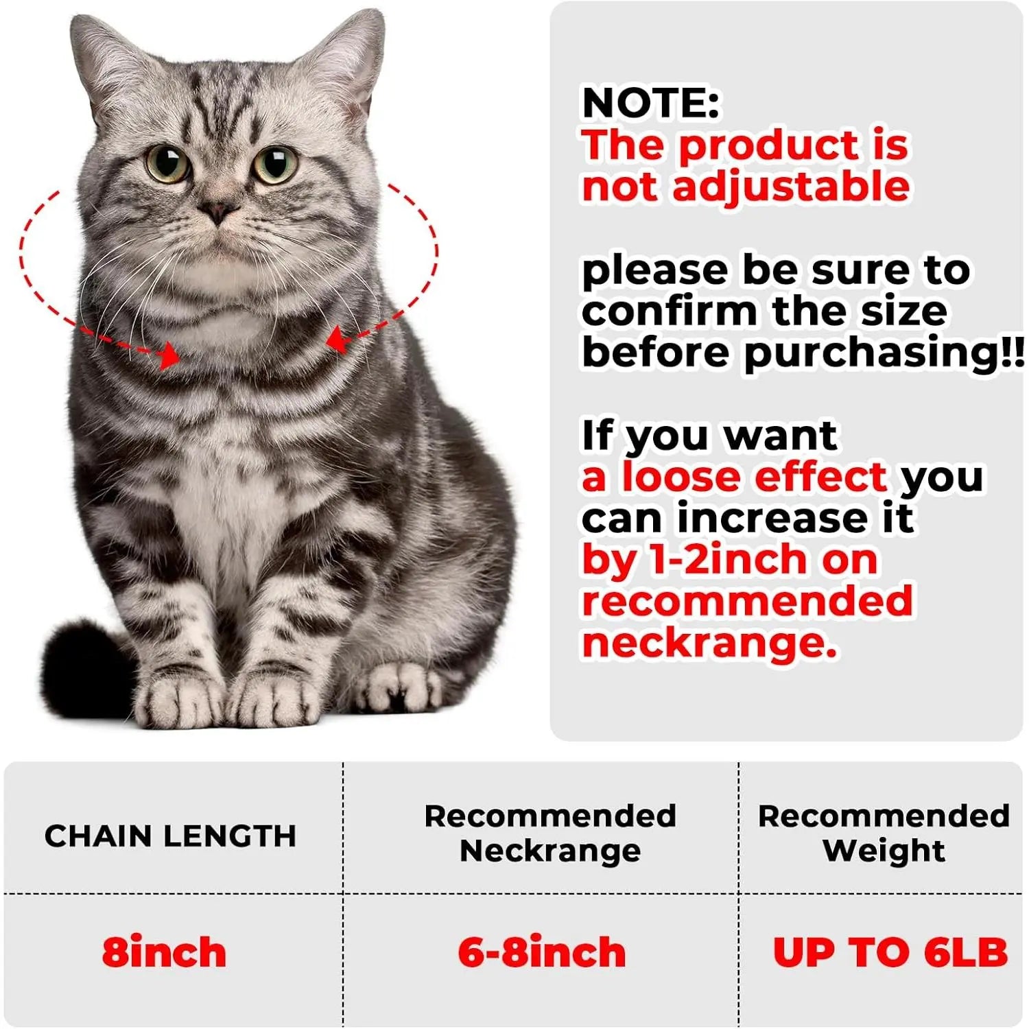Cat Chain Collar, Diamond Cuban Link Kitten Walking Collar with Secure Buckle 12Mm Wide Pet Rhinestones Necklace Metal Chain Accessories for Cats Dogs Kittens Puppies 8Inch