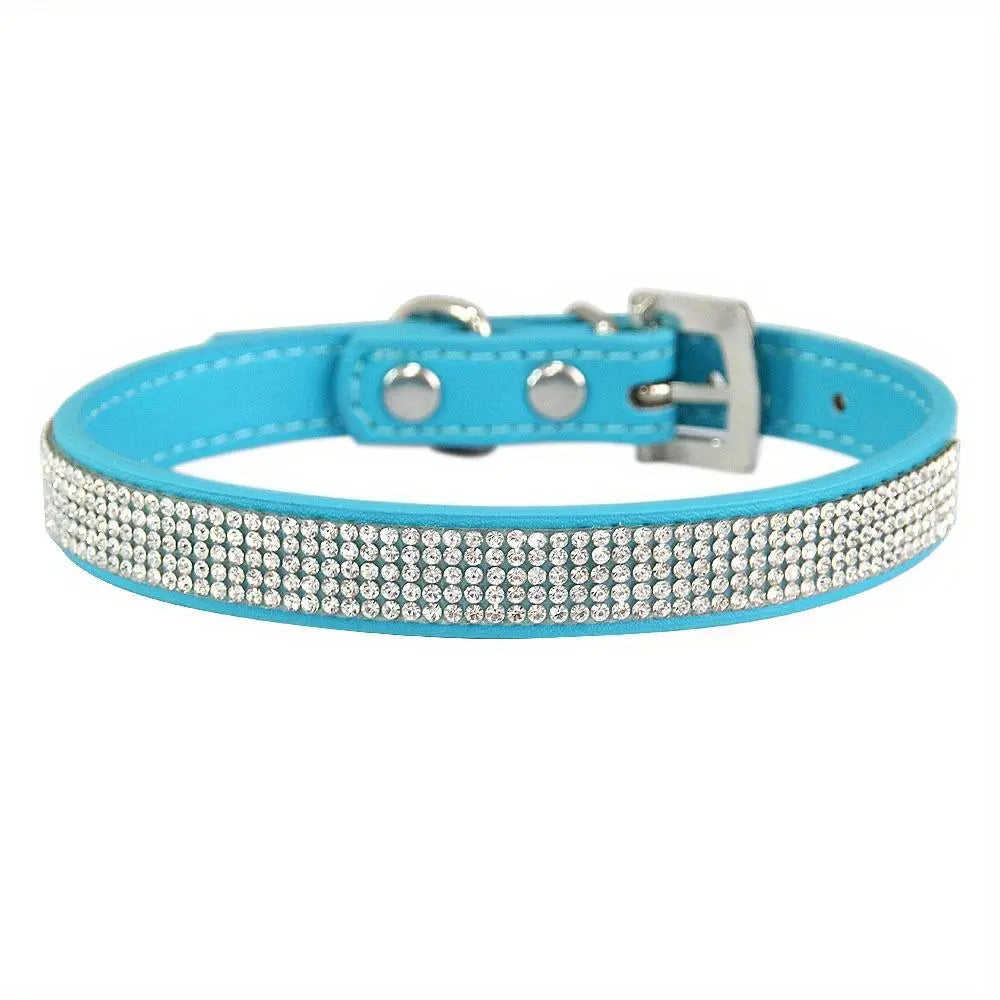 Adjustable Pet Collar, 1 Count Rhinestone Decor Pet Collar, Pet Supplies for Cute Cats and Puppies, Pet Accessories