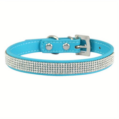 Adjustable Pet Collar, 1 Count Rhinestone Decor Pet Collar, Pet Supplies for Cute Cats and Puppies, Pet Accessories